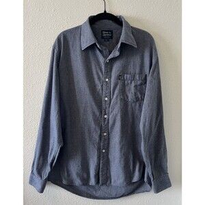 Texas Standard Men's Shirt Button Up Size Large Western Chambray Long Sleeve